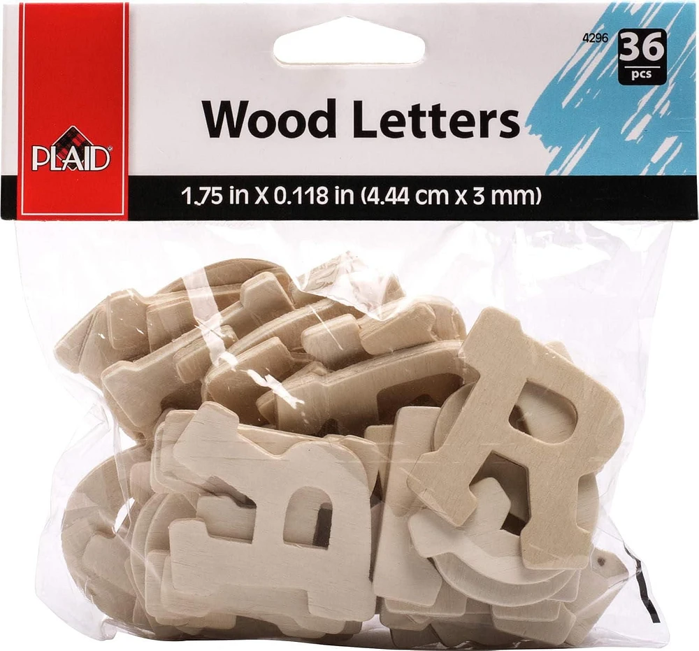 Plaid Pack de lettres pour surfaces en bois, police amusante