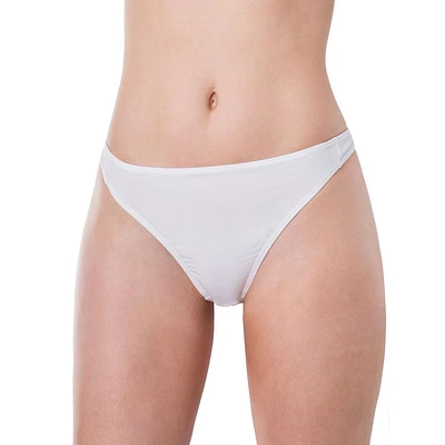 Elita Essentials Women's High Waist Cotton Stretch Thong Underwear