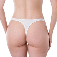 Elita Essentials Women's High Waist Cotton Stretch Thong Underwear