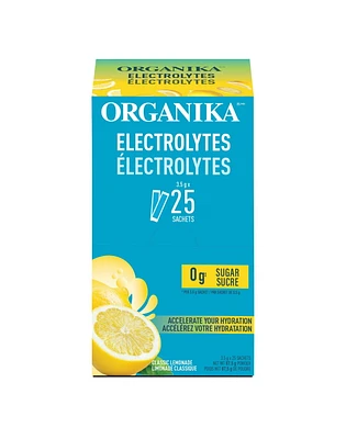 ORGANIKA Sachets Nomades Limonade Classique Électrolytes 25 Sachets de 3,5G