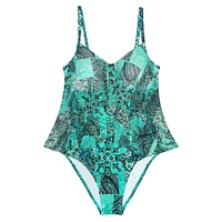 Krista Maillot de bain une pièce à volants et encolure dégagée pour femme