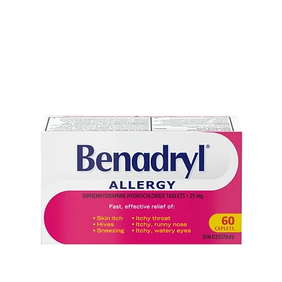 Benadryl Caplets 60 unités