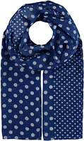 V. Fraas Ladies Mixed Dots Scarf - Blue