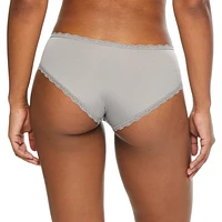 Culottes à taille basse en microfibre avec franges dentelle George pour femmes, paquet de 3 Tailles P TG