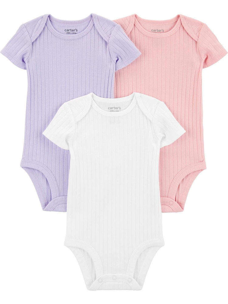 Carter's Child of Mine Lot de 3 bodys pour bébé fille