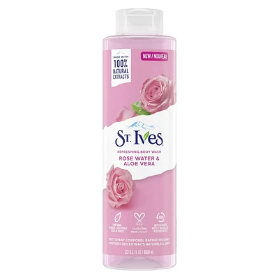Nettoyant corporel St. Ives Eau de Rose et Aloès 650ml Nettoyant corporel