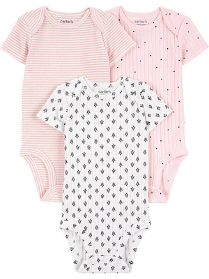 Carter's Child of Mine Body noir et rose pour bébé fille, lot de 3, tailles nouveau-né à 18 mois