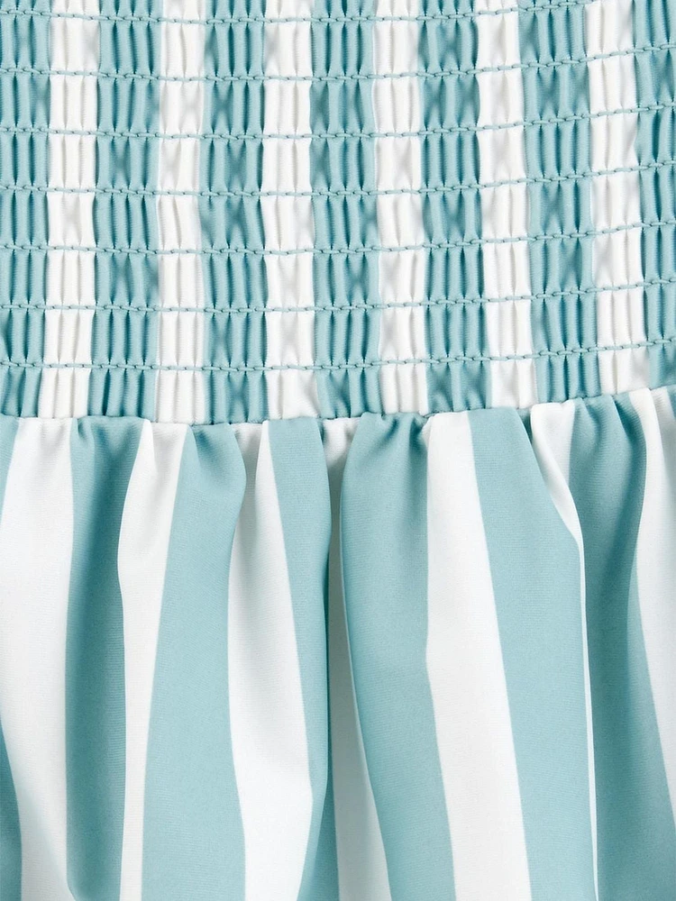 Carter's Child of Mine Ensemble de maillot bain à rayures bleues pour bébés et petites filles, 2 pièces Tailles 0/3 Mois-5T