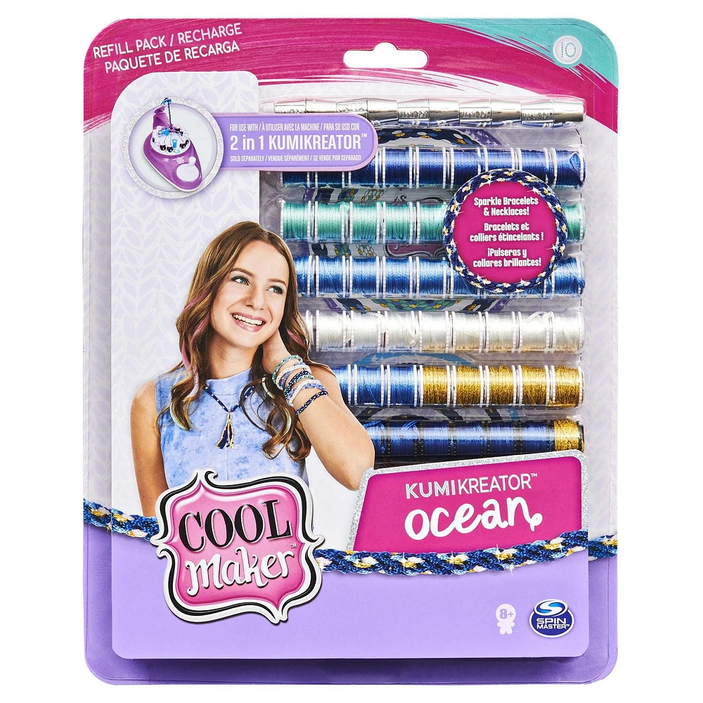 Cool Maker, KumiKreator Glam Refill Pack, Friendship Bracelet and Necklace Activity Kit