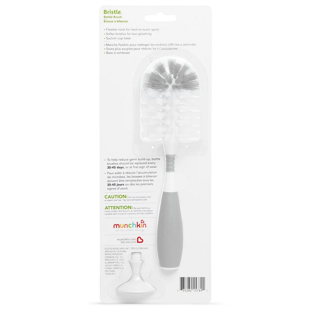 Munchkin Bristle Bottle Brush, Grey