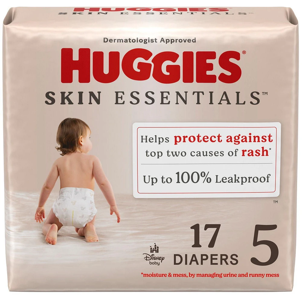 Huggies Skin Essentials Baby Diapers, Sizes: N-6, 31-15 Count