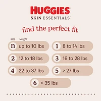 Huggies Skin Essentials Baby Diapers, Sizes: N-6, 31-15 Count