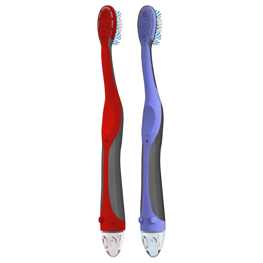 Colgate 360° Optic White Sonic Powered Vibrating Toothbrush, Soft - 2 Count, 2 Count