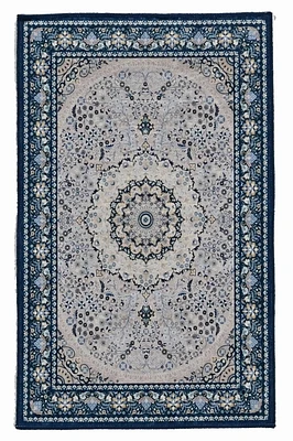 Tapis d'appoint Emerald Canton ivoire & chardon de 3 pi 3 po x 5 pi