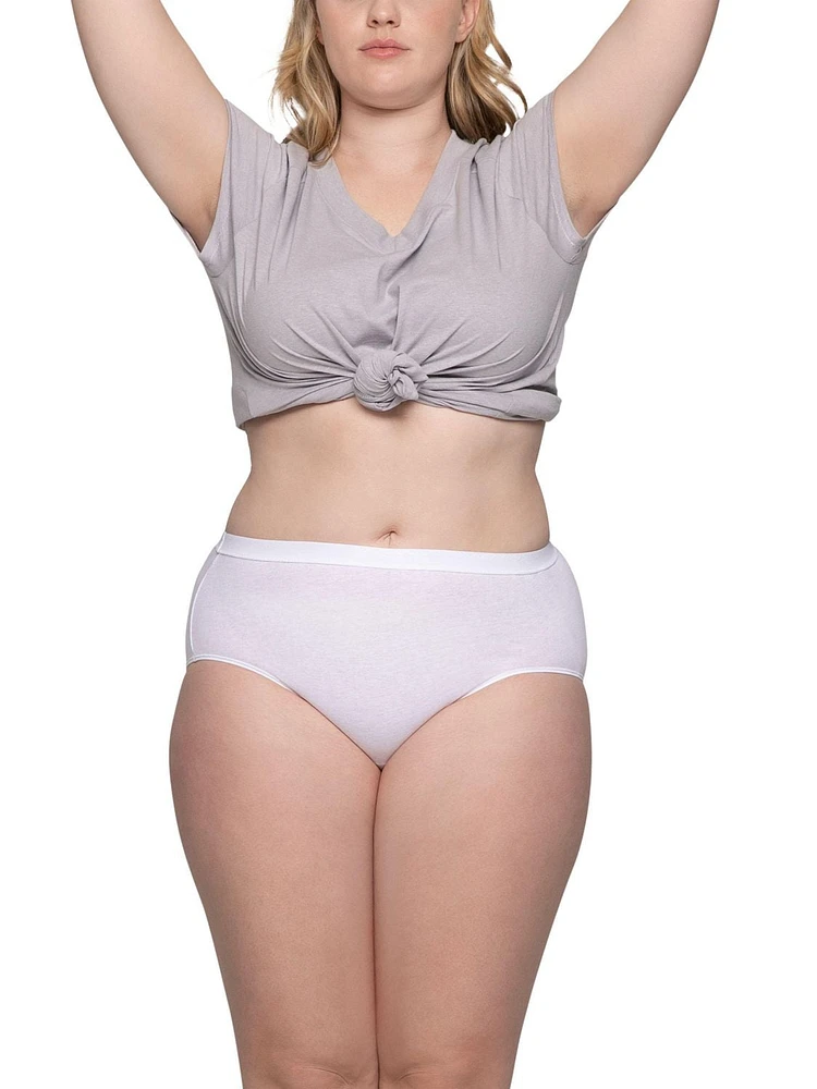 Fruit of the Loom Women's Fit for Me Cotton Brief, 5-Pack, Sizes: 9-13