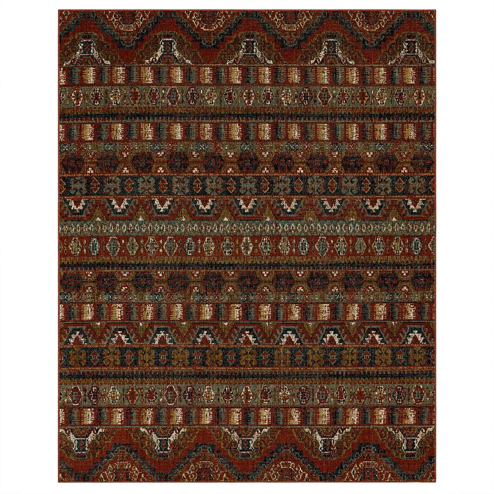 Mohawk Home Shaftesbury Red Woven Polyester Area Rug