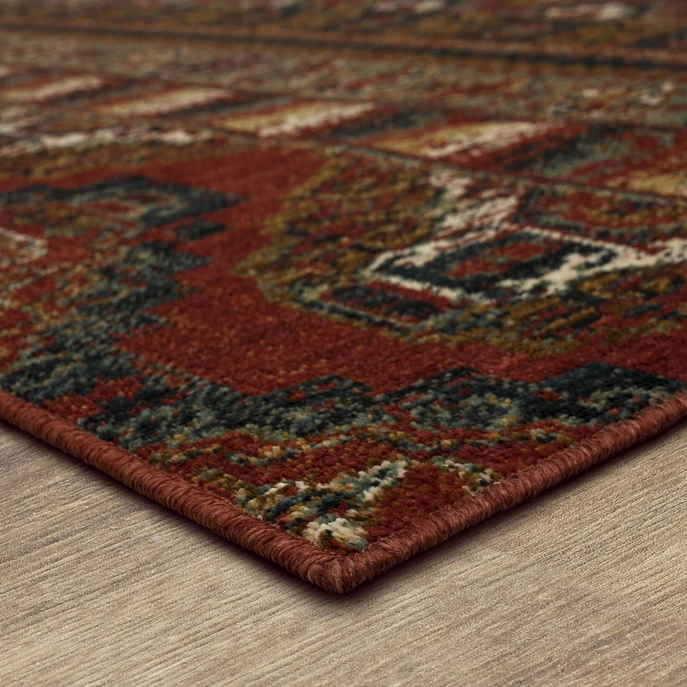 Mohawk Home Shaftesbury Red Woven Polyester Area Rug