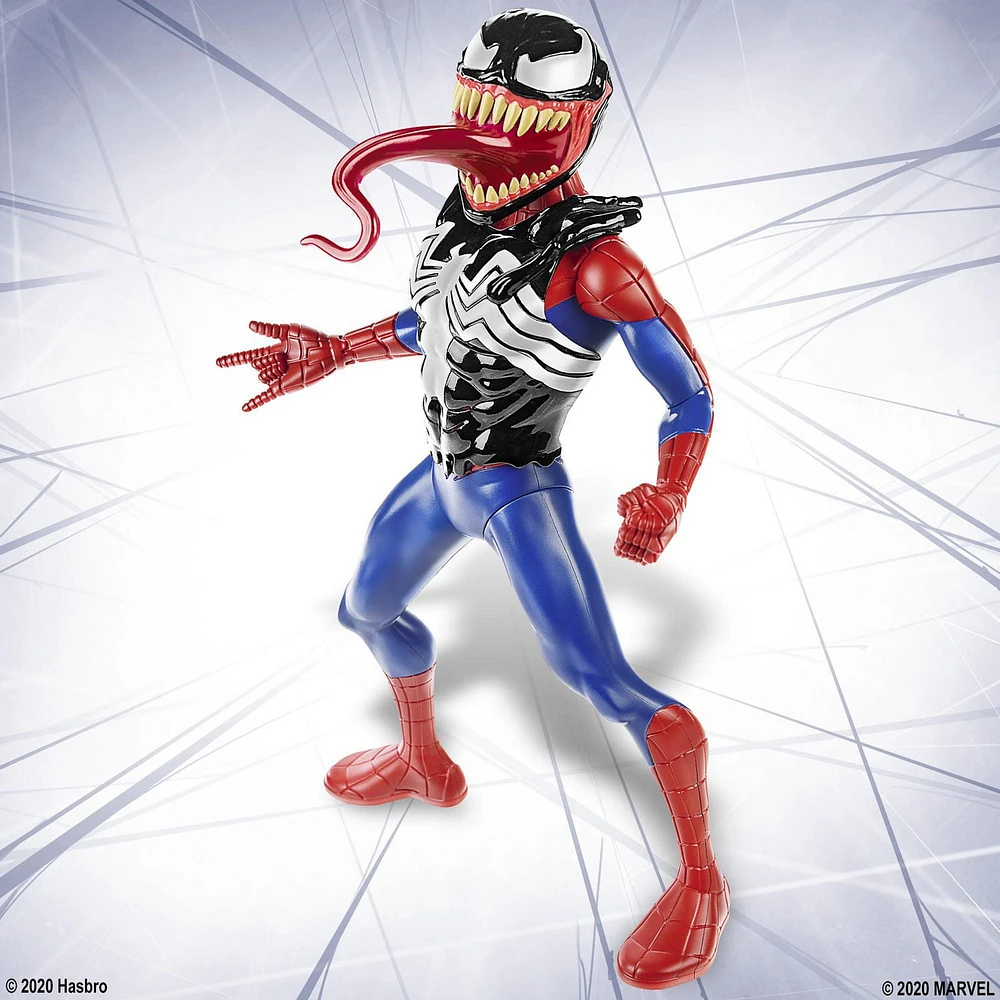 Marvel Spider-Man Maximum Venom, Spider-Man Venom Gear, 12-Inch Figure, Includes Venom and Symbiote Suits, Sounds and Phrases, Ages 4 And Up