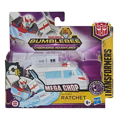 Transformers Bumblebee Cyberverse Adventures Toys Action Attackers: 1-Step Changer Autobot Ratchet Action Figure, Kids Ages 6 and Up, 4.25-inch