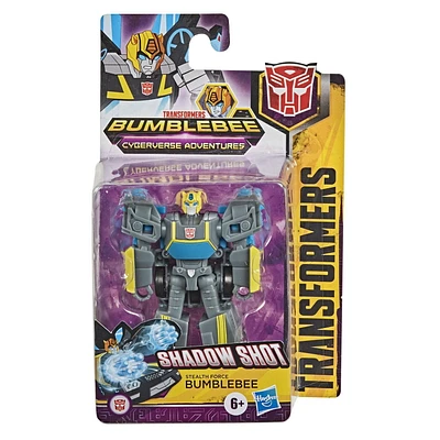 Transformers Bumblebee Cyberverse Adventures Action Attackers Scout Class Stealth Force Bumblebee Action Figure, Shadow Shot Action Attack, 3.75-inch