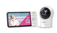 VTech RM5764HD Smart Wi-Fi Video Baby Monitor with 5” display and 1080p HD 360 degree Panoramic Viewing Pan & Tilt Camera, White, RM5764