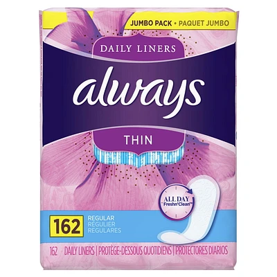 Always Thin Regular Unscented Pantiliners