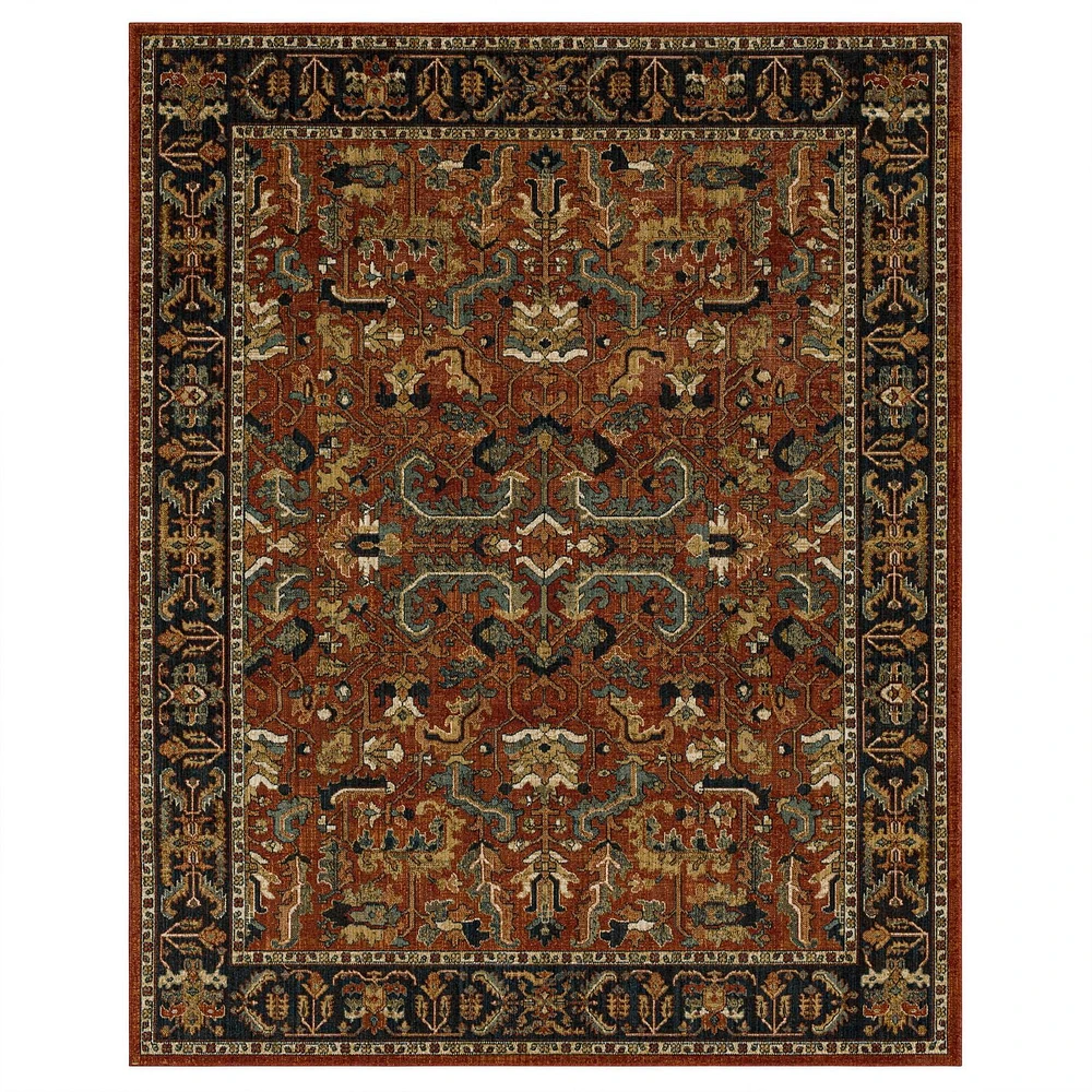 Mohawk Home Tansey Red Woven Polyester Area Rug