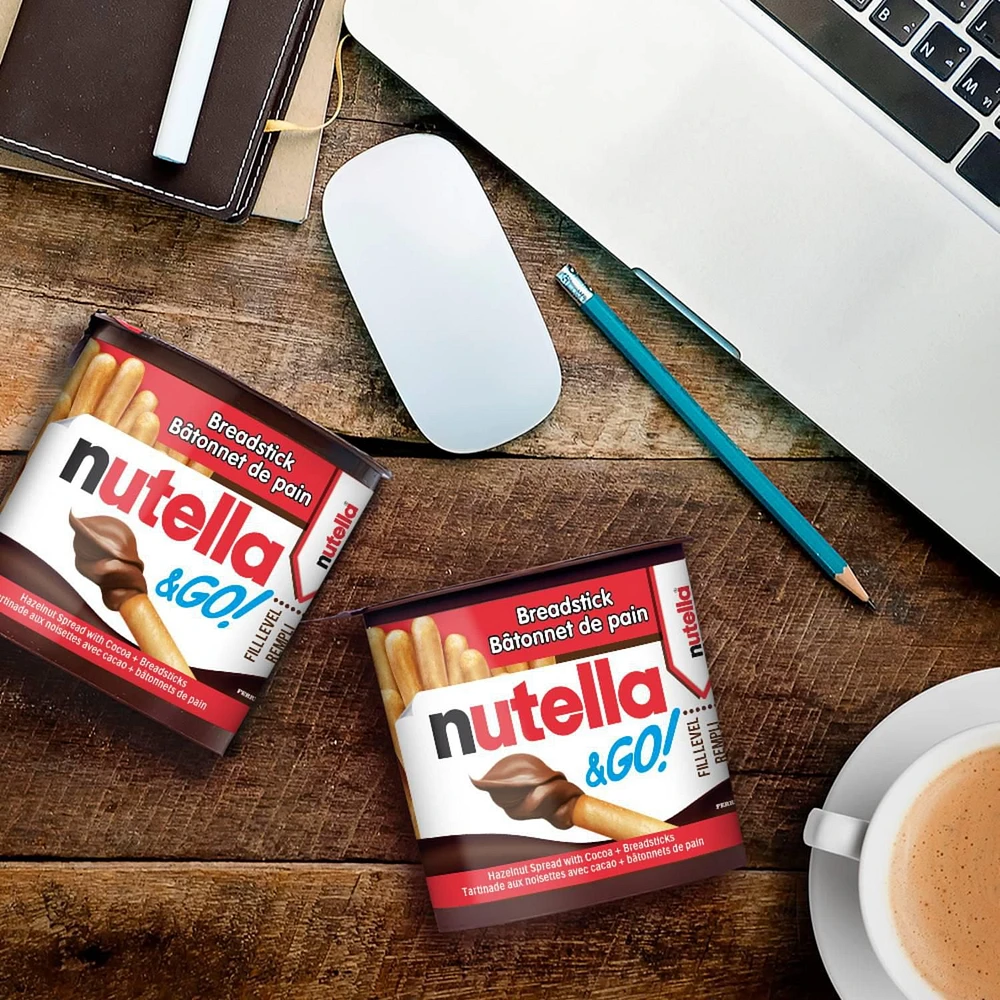 NUTELLA & GO! Hazelnut And Cocoa Spread with Breadsticks, Snack Packs, Perfect Snacks for Kids, 52g