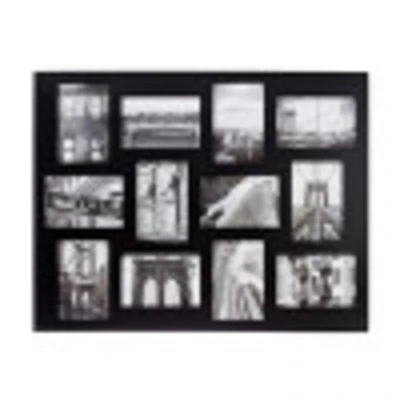 Kiera Grace Napa Hanging Collage Photo Frame - 18.5" x 24", Fits 12 - 4" x 6" Photos, Black