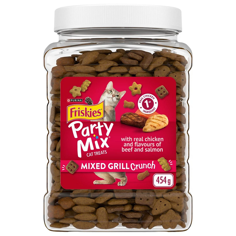 Friskies Party Mix Mixed Grill Crunch, Cat Treats 454g, 454 g