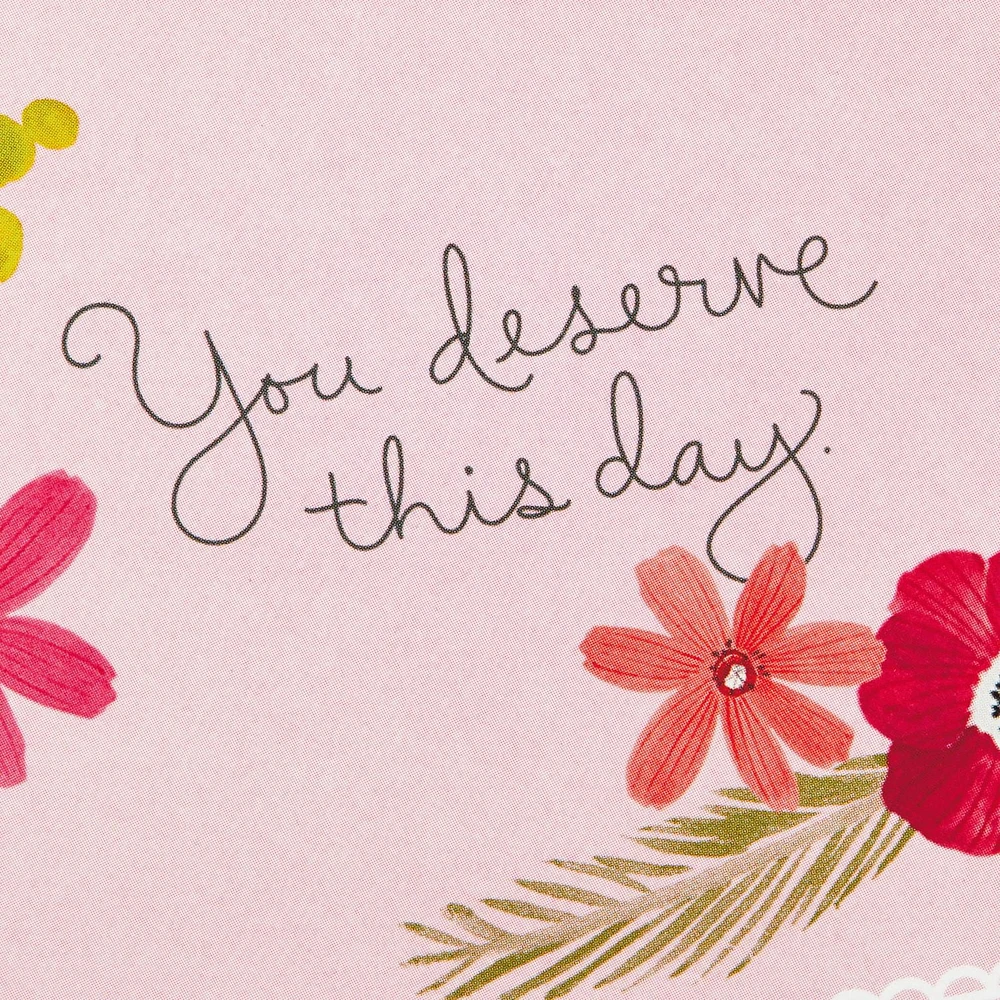 Hallmark Paper Wonder Mothers Day Pop Up Card (Flower Bouquet, You Deserve This Day)