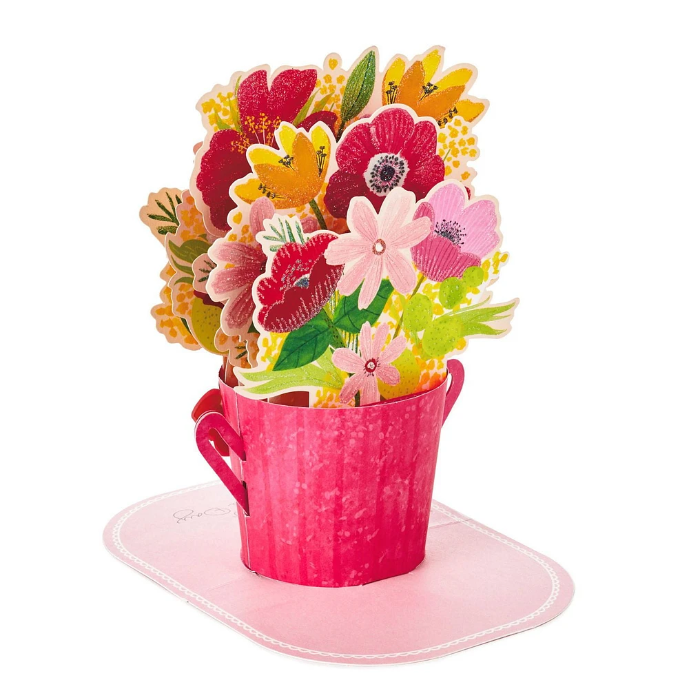 Hallmark Paper Wonder Mothers Day Pop Up Card (Flower Bouquet, You Deserve This Day)