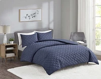 Hometrends 3pc Quilted Duvet Cover Set