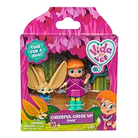 Vida the Vet, Cheerful Check Up Pack with Vida & Kipp Action Figures & Removable Stethoscope Accessory, Kids Toys for Girls & Boys Ages 3 and up