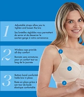 Bestform 9706715 Soutien-gorge en coton sans armatures avec garniture satin bonnets non doublés Tailles 36B-44D
