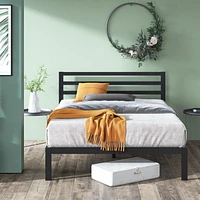 Zinus Mia 14 Inch Metal Platform Bed Frame with Headboard, Twin, Full, Queen, King