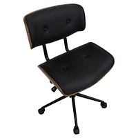 LumiSource Lombardi Mid-Century Modern Height Adjustable Office Chair