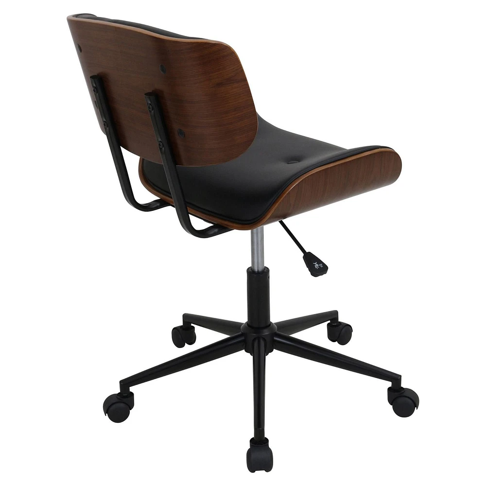 LumiSource Lombardi Mid-Century Modern Height Adjustable Office Chair