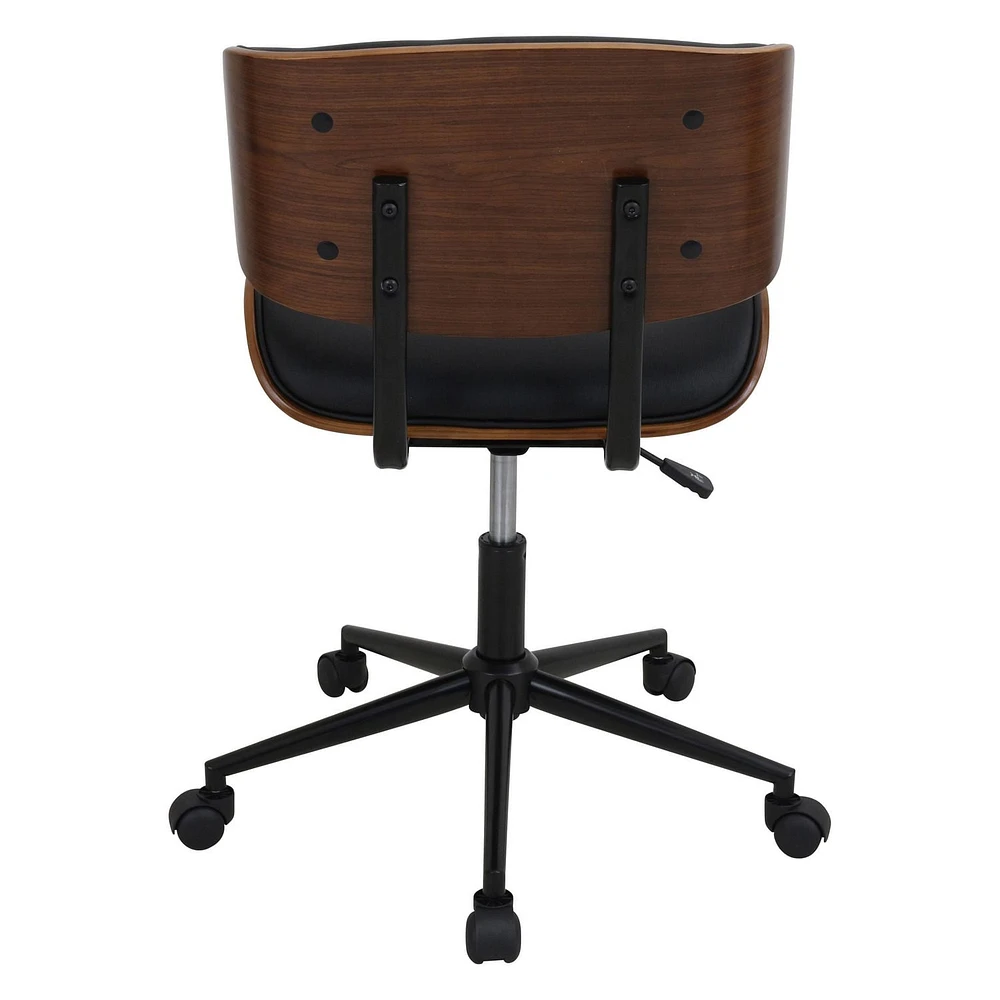 LumiSource Lombardi Mid-Century Modern Height Adjustable Office Chair