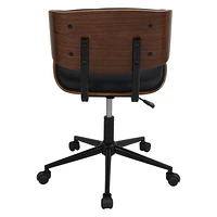 LumiSource Lombardi Mid-Century Modern Height Adjustable Office Chair