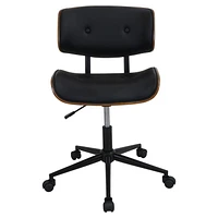 LumiSource Lombardi Mid-Century Modern Height Adjustable Office Chair