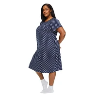 Robe de nuit à encolure dégagée Iyla Plus pour femmes Tailles 1X-4X