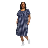 Robe de nuit à encolure dégagée Iyla Plus pour femmes Tailles 1X-4X