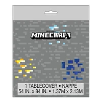 Minecraft Rectangular Plastic Table Cover, 54" x 84", 1Tablecover