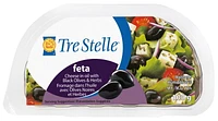 Tre Stelle Feta Cheese in Oil with Black Olives and Herbs, 100g