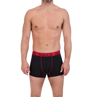 Reebok Men's Underwear 3 Pack Performance Short Length Boxer Briefs, Size S-XXL