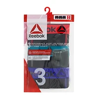 Reebok Men's Underwear 3 Pack Performance Short Length Boxer Briefs, Size S-XXL