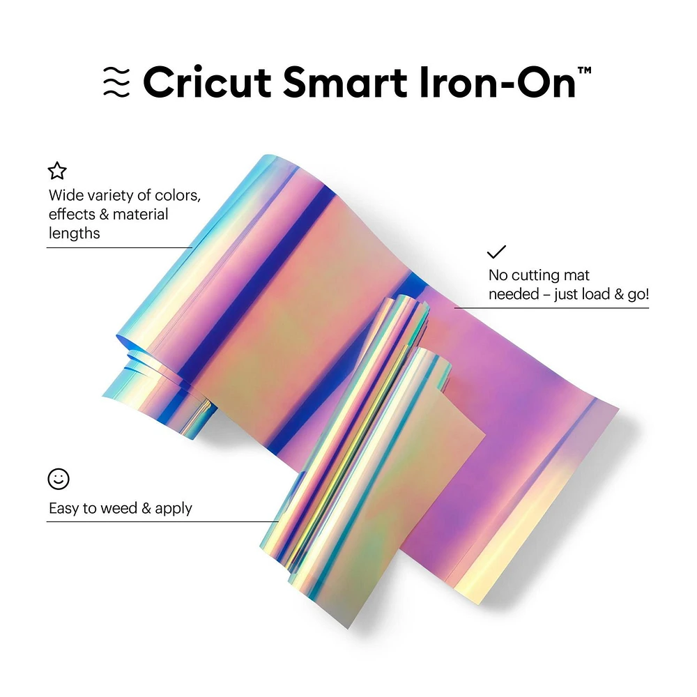 Cricut Smart Iron On Holographic Translucent Blue Vinyl, Smart Iron On Holographic Translucent Blue Vinyl