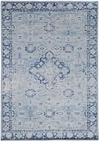 Emerald Kramer Ivory & Blue 6'7" x 9'7" Area Rug