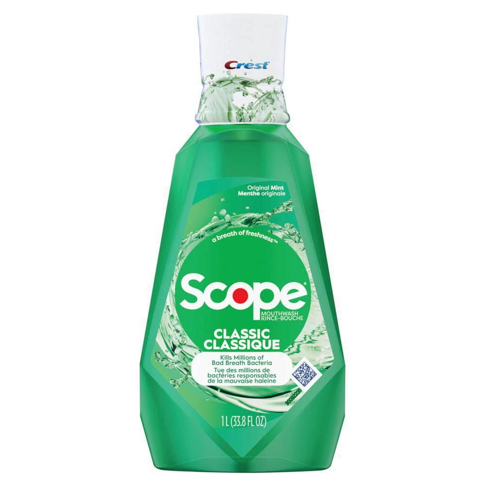 Crest Scope Classic Mouthwash, Original Mint, 1L